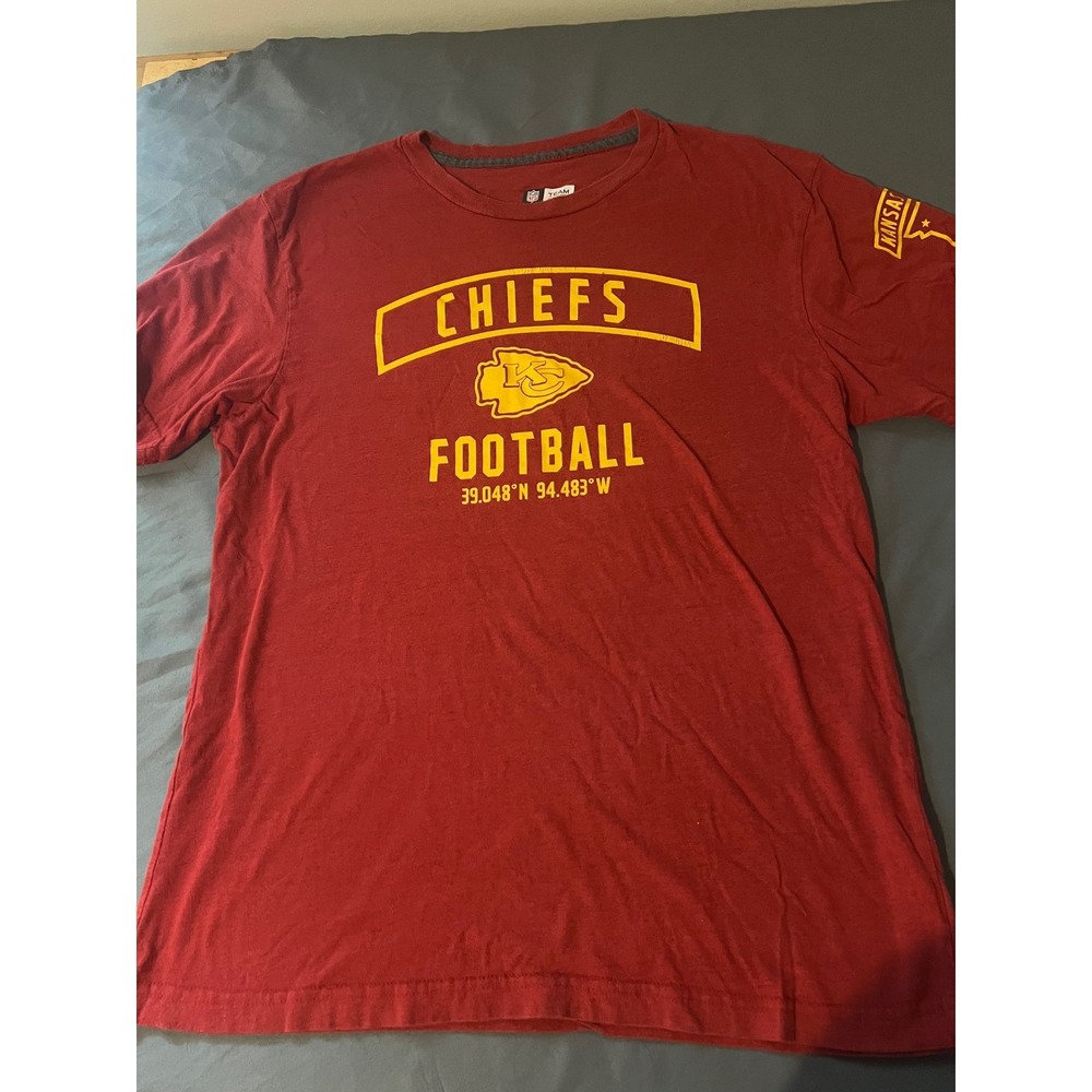 NFL Team Apparel Kansas City Chiefs Football Red Graphic T-Shirt Mens Large L